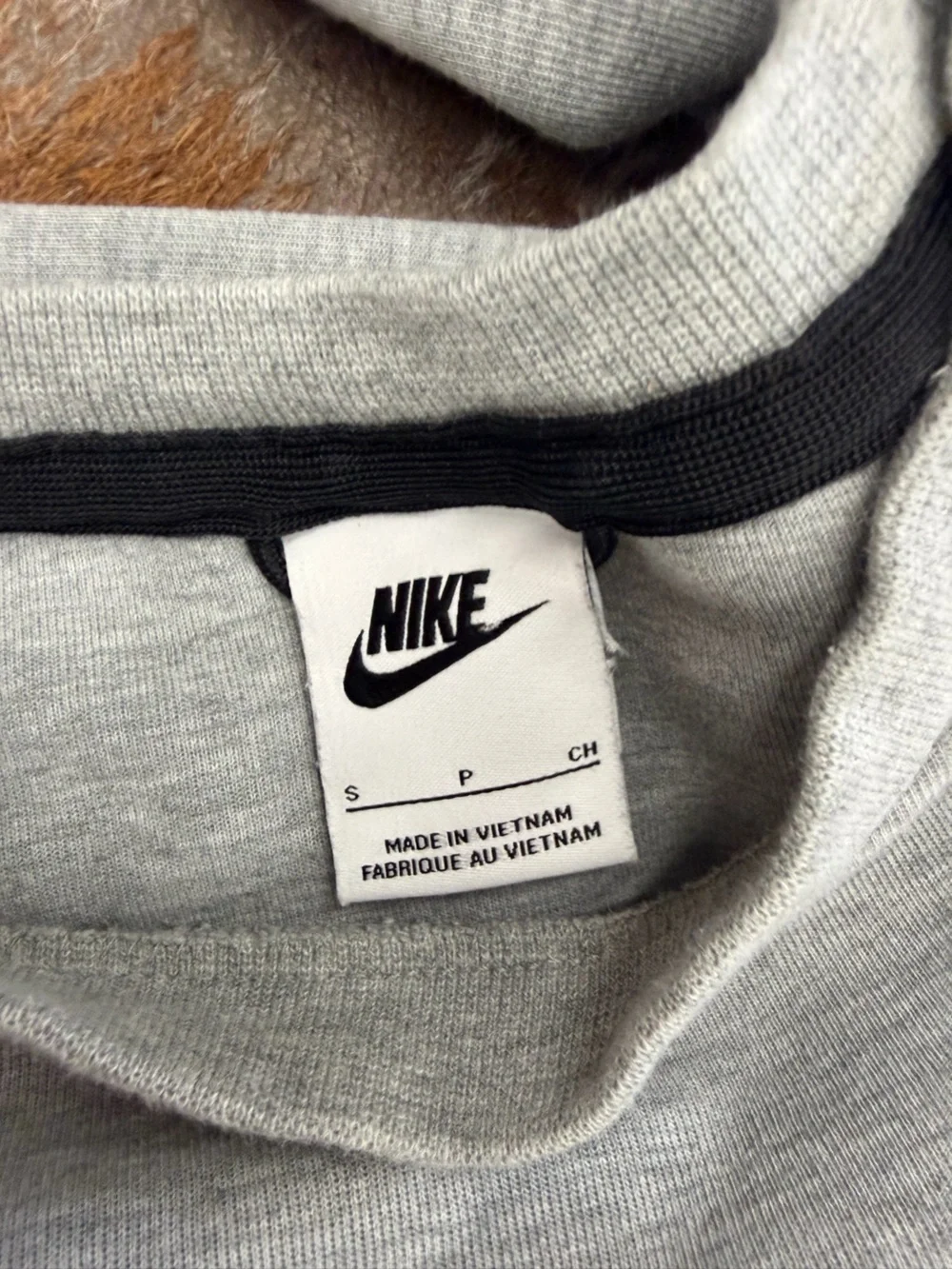 Nike Light Gray Crewneck with Black Trim